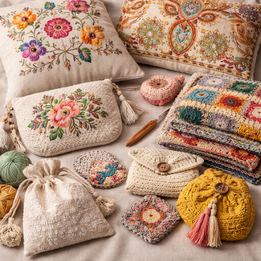 Embroidered & Crocheted Goods