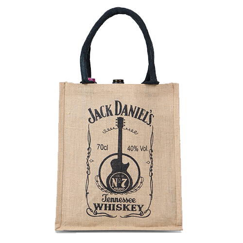 Jute Three Bottle Bag